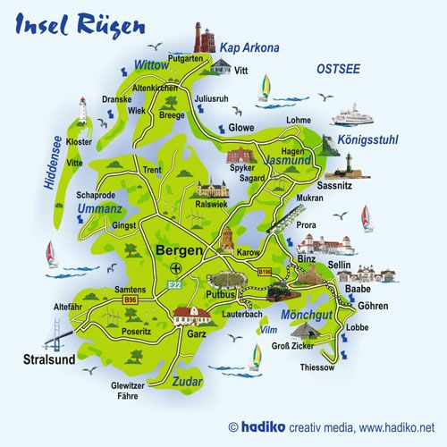 Karte Insel Rügen